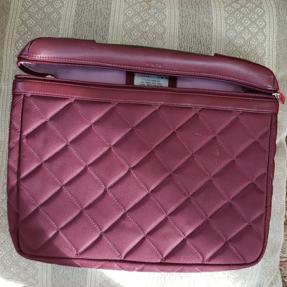 Purple Quilted Laptop carrier